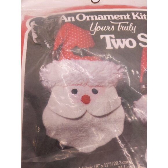 vtg 80s 1980 Yours Truly Ornament Kit Two Santas #2833 Christmas - Picture 3 of 5